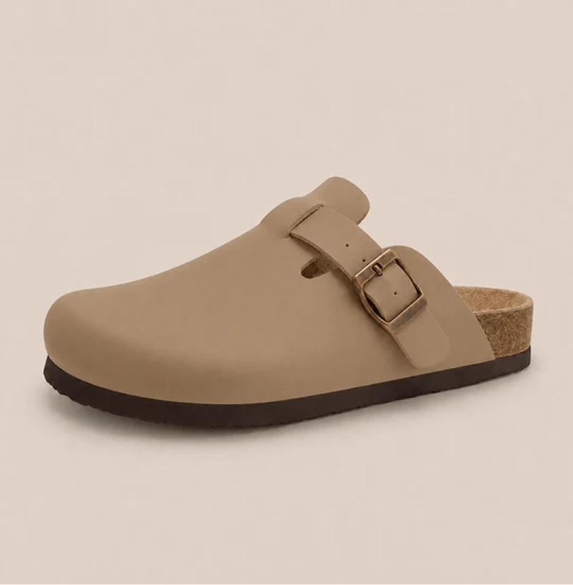 Smooth Vegan Leather Clogs by Qomfort