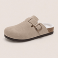 Fur-lined Suede Clogs by Qomfort